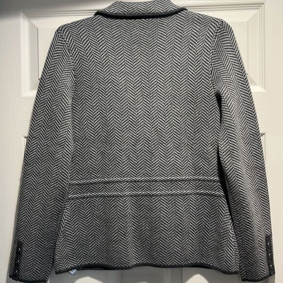 Talbots NWOT Herringbone Sweater Merino wool Blazer size XS. - Picture 5 of 9